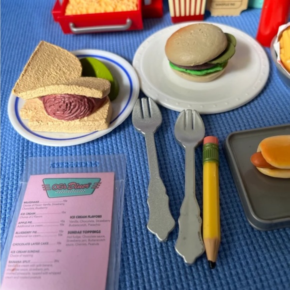 Our Generation doll food Retro Diner Hamburger Hotdog Fries Shake Sandwich lot - Picture 3 of 4